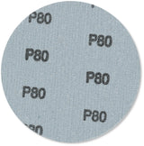 Exzenter Schleifscheiben 125 mm P80 Klett ohne Loch für Metall Stahl und Edelstahl
