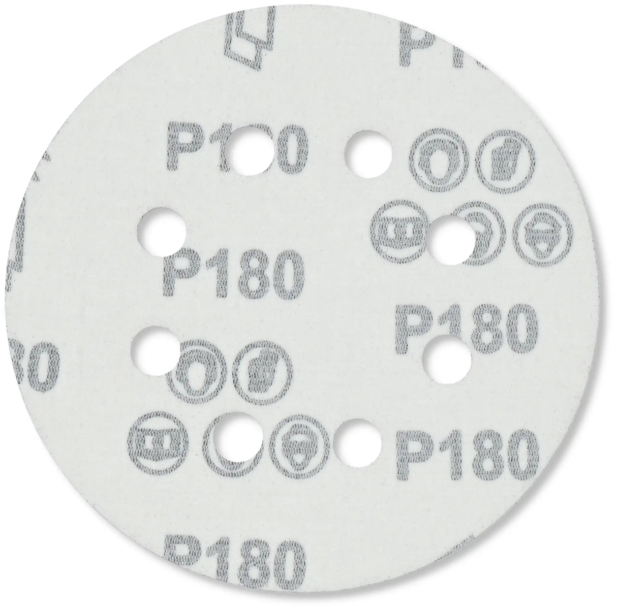 Exzenter-Schleifscheiben 125 mm P180 Klett mit 8 Loch Holz Metall Stahl