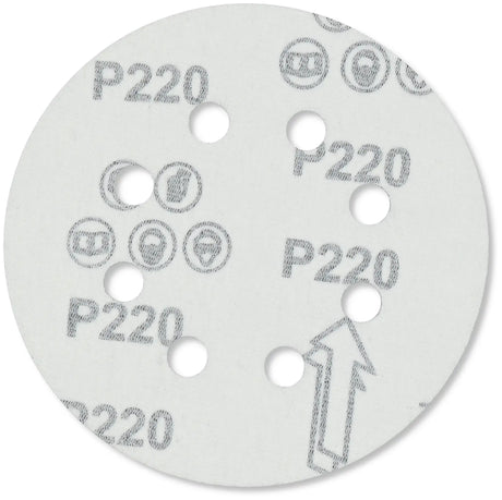 Exzenter-Schleifscheiben 125 mm P220 Klett mit 8 Loch Holz Metall Stahl