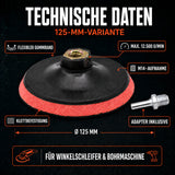 Klett Schleifteller  125 Bohrmaschine Winkelschleifer Stützteller M14 Adapter daten