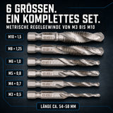Kombi Gewindebohrer Set HSS M3-M10 6-tlg. Sechskant 54-58 mm set