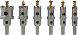 TCT hole saw 6-piece circle cutter 16 - 35 mm core bit set carbide metal stainless steel