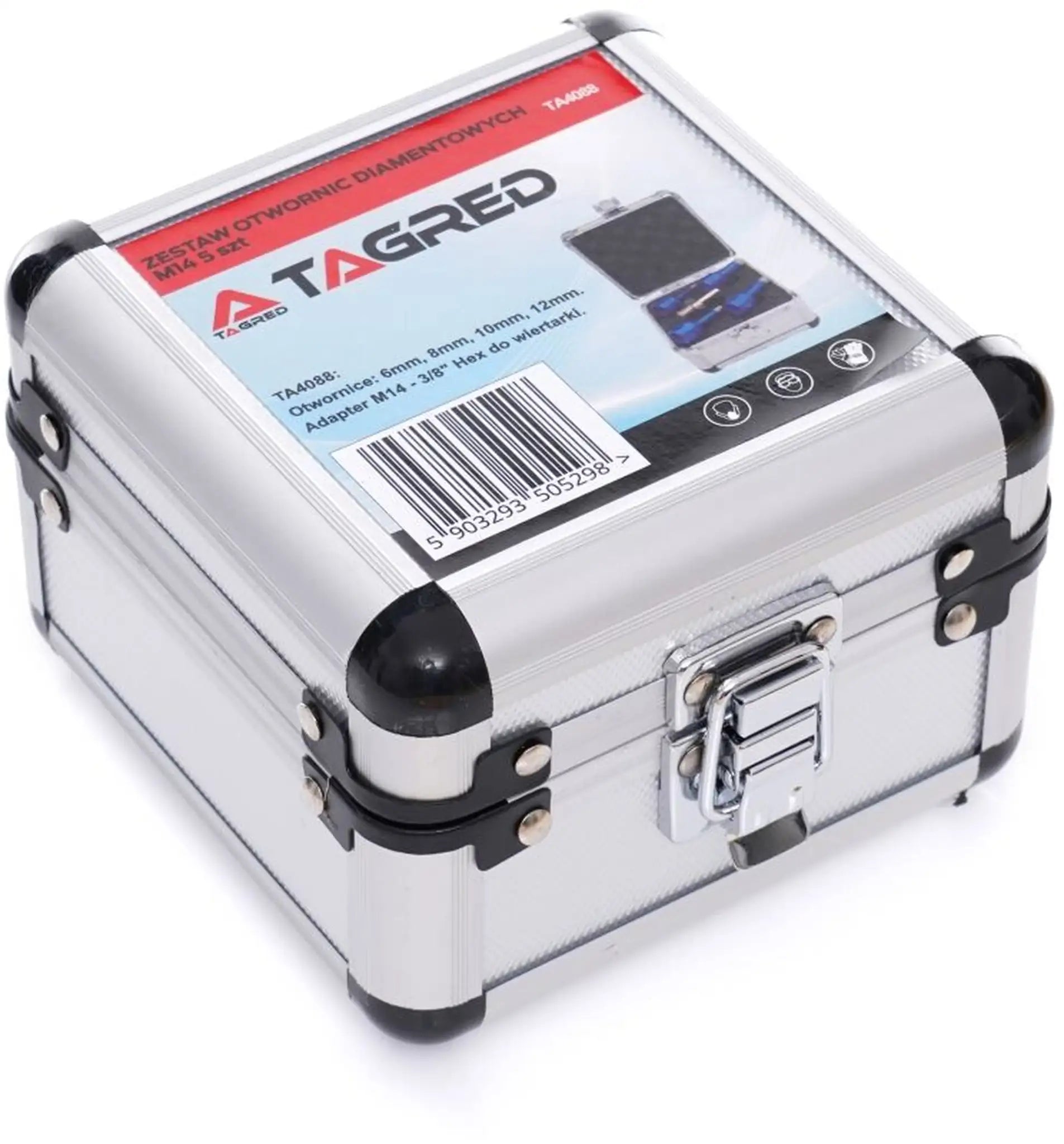 Diamant Bohrkronen Set M14 Diamantbohrer 5tlg Koffer Fliesenbohrer 6 - 12 mm Keramik Fliesen