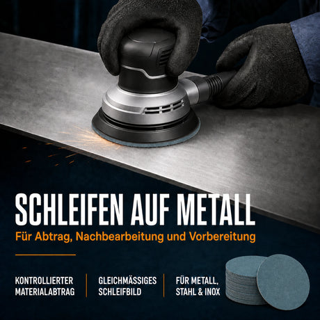 PRO Klett Schleifscheiben 125 Ohne Loch Metall Stahl Edelstahl Zirkon
