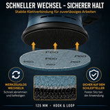 PRO Klett Schleifscheiben 125 Ohne Loch Metall Stahl Edelstahl Zirkon sicher halt