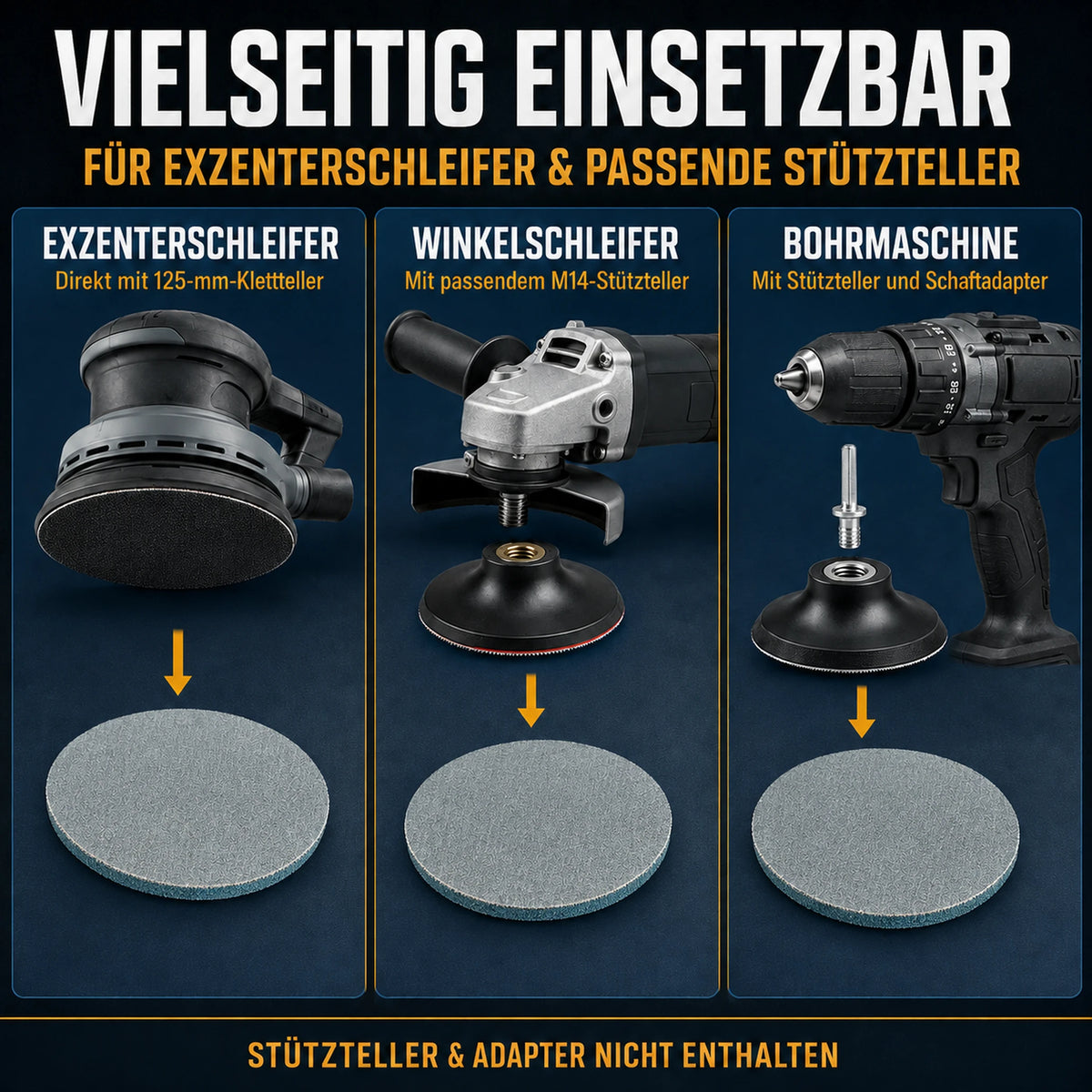 PRO Klett Schleifscheiben 125 Ohne Loch Metall Stahl Edelstahl Zirkon vielseitig