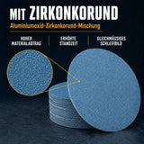 PRO Klett Schleifscheiben 125 Ohne Loch Metall Stahl Edelstahl Zirkon mischung