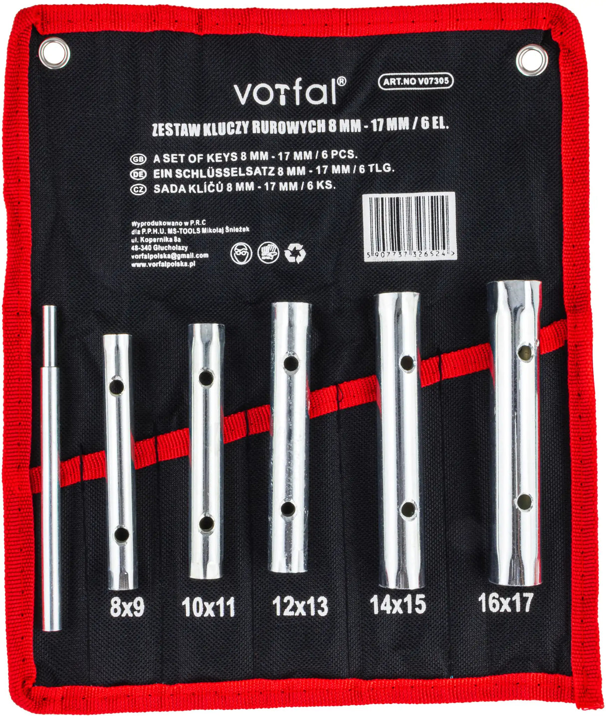 Rohrschlüssel 6 tlg. Rohr Steckschlüssel Set 8 - 17 mm Rohr Werkzeug Schlüssel