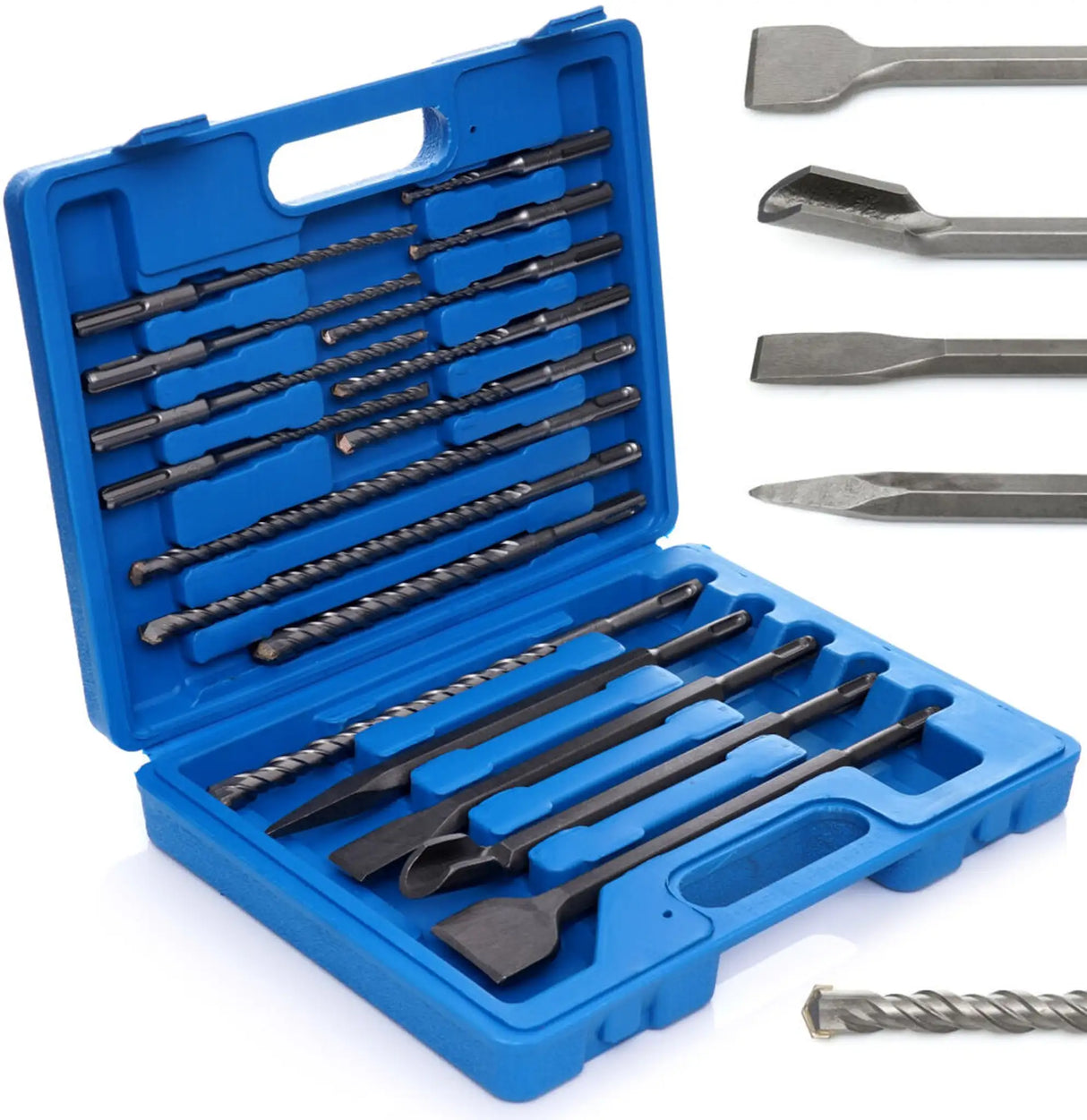 SDS Plus 17tlg. Steinbohrer Set Meißel Bohrer Bohrhammer Betonbohrer