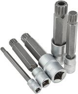 10-piece socket wrench set internal spline 1/4, 3/8, 1/2 M4-M18 SPLINE XZN