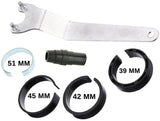 Absaughaube Winkelschleifer + 2 x Diamantschleiftopf 125 mm Turbo Segment