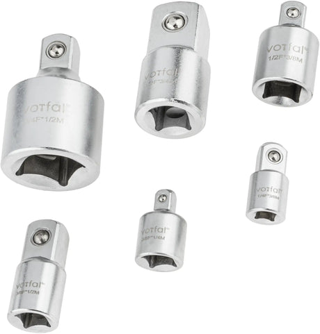 Steckschlüssel Adapter Set 6tlg Stecknuss 1/2"3/4"1/4"3/8" Nüsse Set
