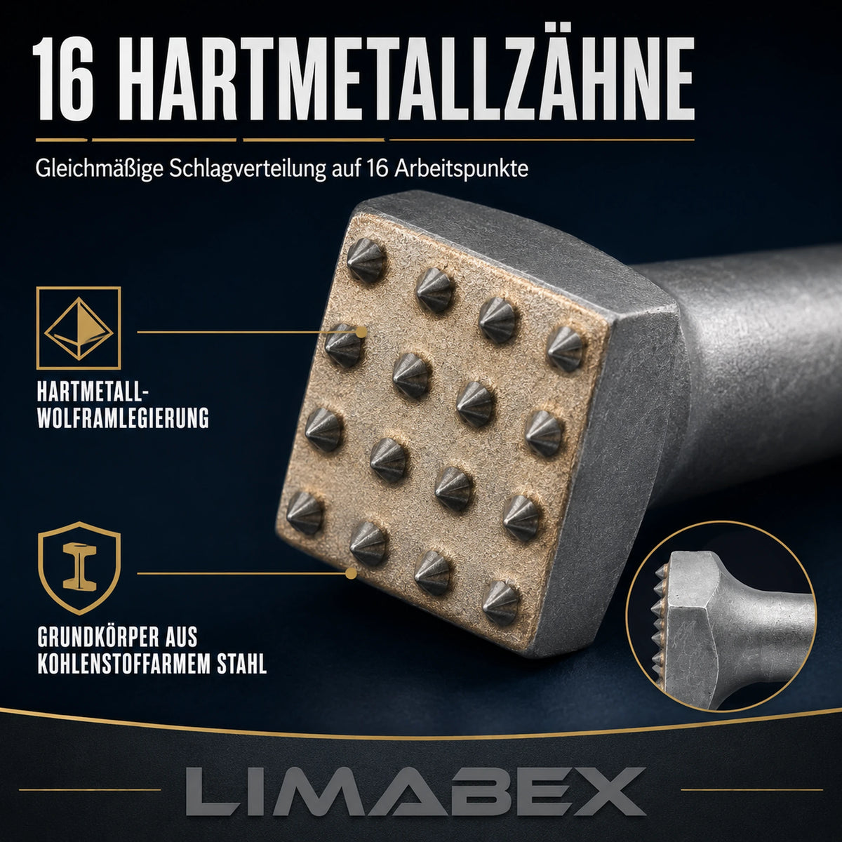 Stockermeißel SDS Plus 32 x 153 mm Beton Estrich Putz Mörtel Fliesenkleber 16 zähne