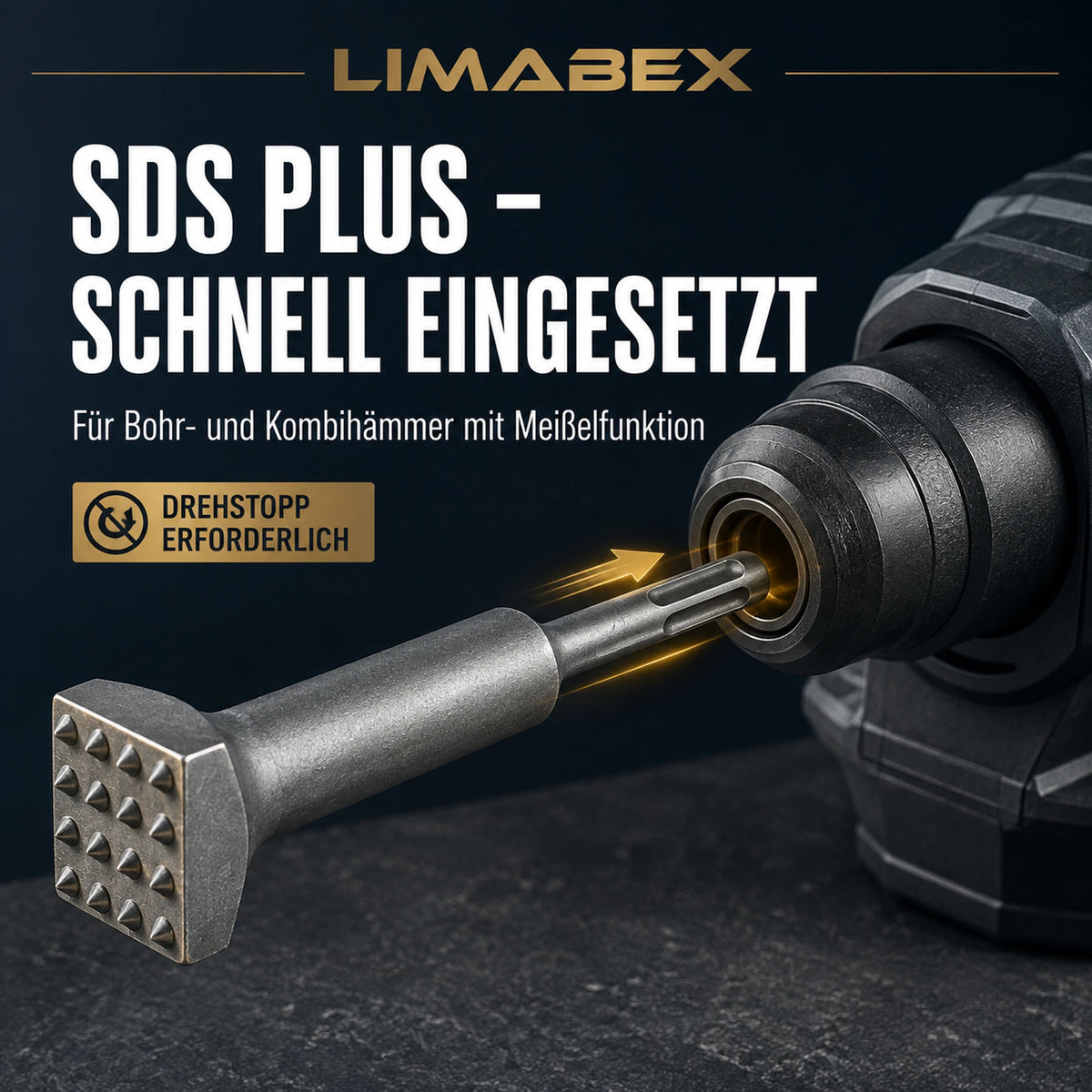 Stockermeißel SDS Plus 32 x 153 mm Beton Estrich Putz Mörtel Fliesenkleber plus