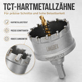 TCT Lochsäge Set PRO 22–65 mm für Metall Edelstahl Holz Aluminium Set hartmetall