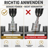TCT Lochsäge Set PRO 22–65 mm für Metall Edelstahl Holz Aluminium Set anwendung
