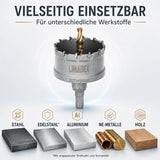 TCT Lochsäge Set PRO 22–65 mm für Metall Edelstahl Holz Aluminium Set vielseitig