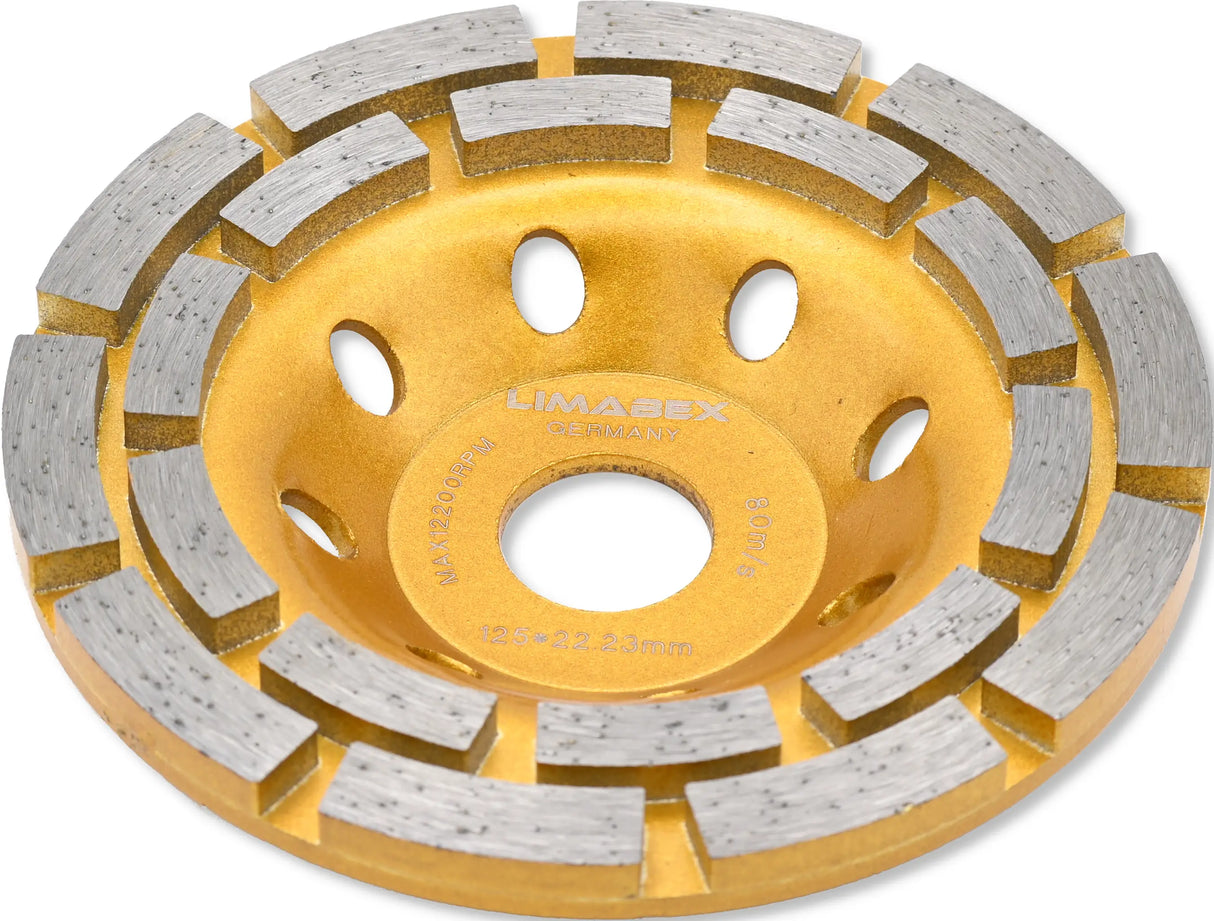 Diamantschleiftopf 125 mm doppelreihig Topfscheibe Beton Estrich