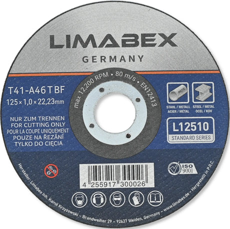 Trennscheiben 125 x 1.0 mm Metall Stahl Edelstahl INOX Rohre Profile Bleche Stangen