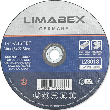 Trennscheiben 230 x 1.8 mm Metall Stahl Edelstahl INOX Rohre Profile Träger Bleche Stangen