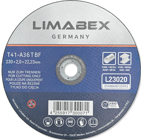 Trennscheiben 230 x 2.0 mm Metall Stahl Edelstahl INOX Rohre Profile Träger Bleche Stangen