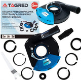 Absaughaube für Winkelschleifer 180 / 230 mm Absaugvorrichtung mit Bürstenkranz Staubabsaugung