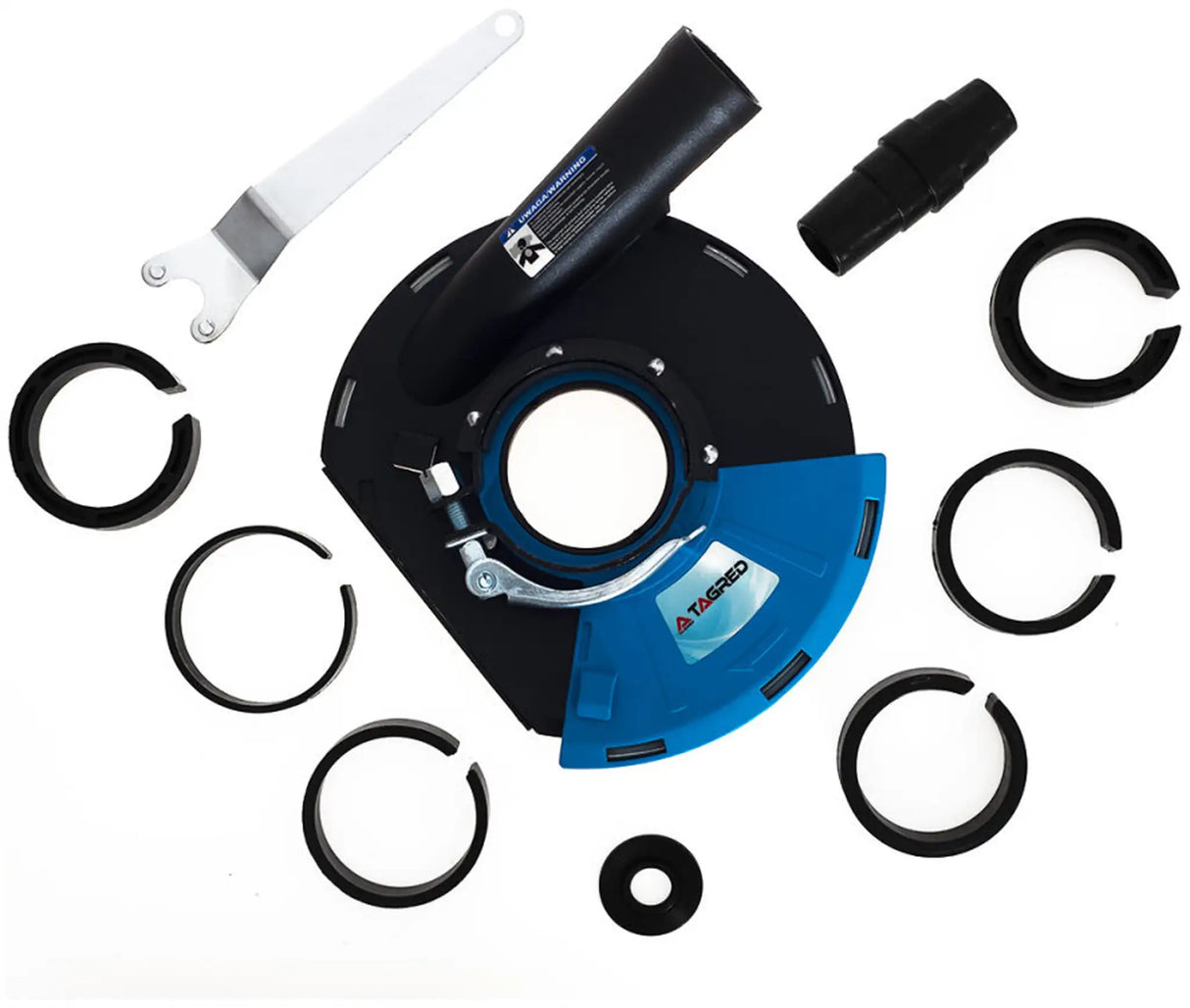 Absaughaube für Winkelschleifer 180 / 230 mm Absaugvorrichtung mit Bürstenkranz Staubabsaugung