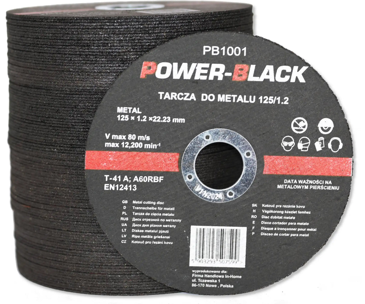 Cutting discs 125 mm x 1.2 mm for metal, steel, stainless steel